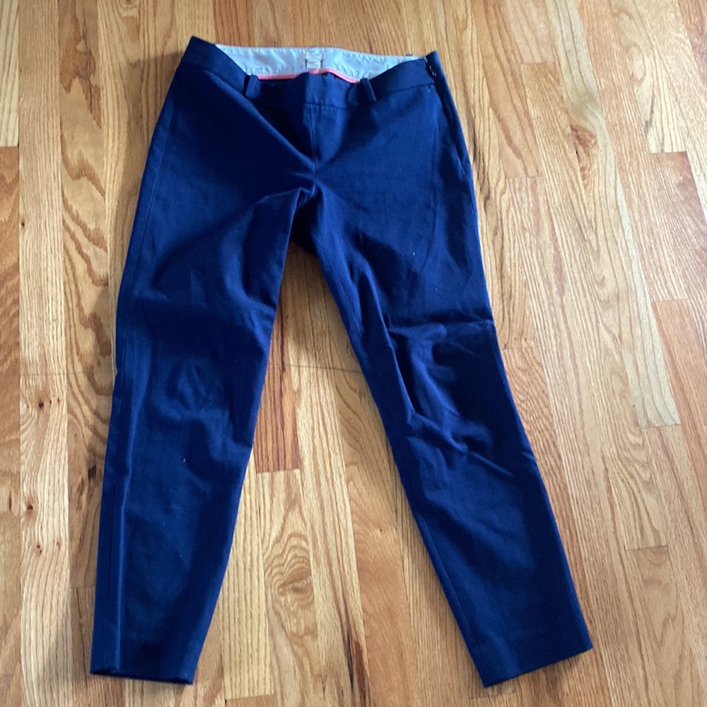 Jcrew stretch navy pants to ankle